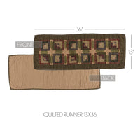 Tea Cabin Table Runner Quilted 13x36 VHC Brands - The Fox Decor