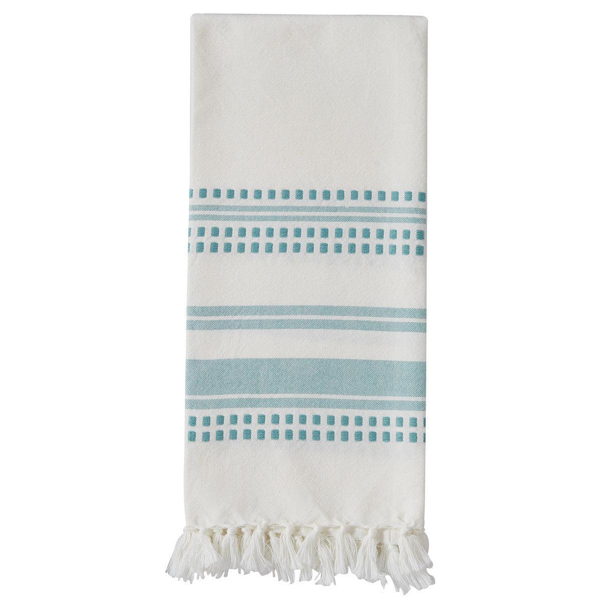 Kyla Woven Towel - Aqua Set of 2 Park Designs - The Fox Decor
