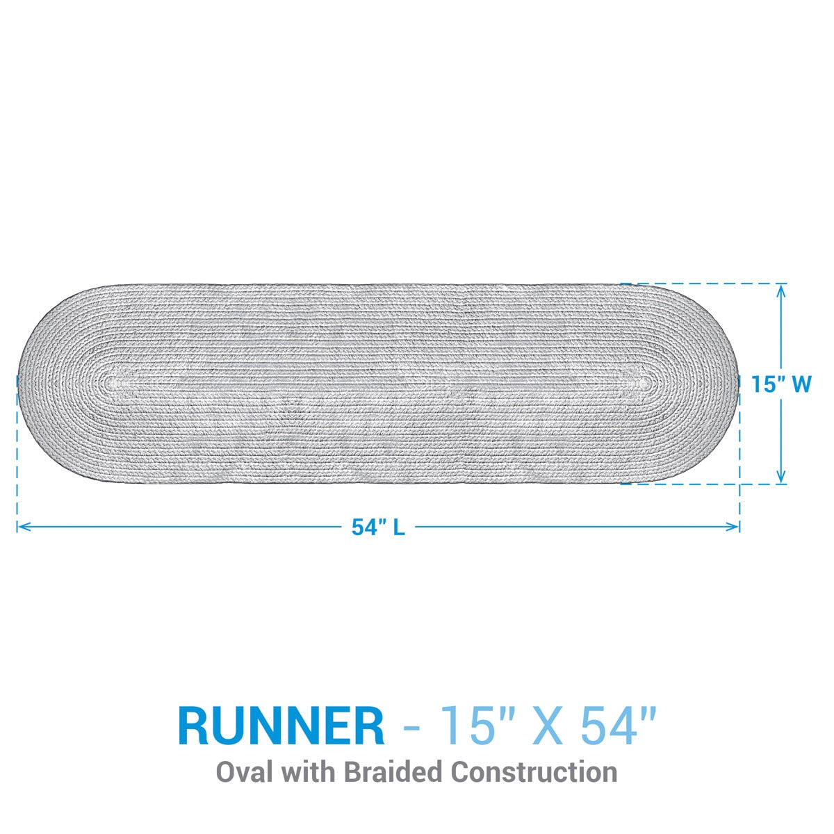 Spice Bin Braided Table Runner 54"L - Set of 2 Cocoa Park Designs