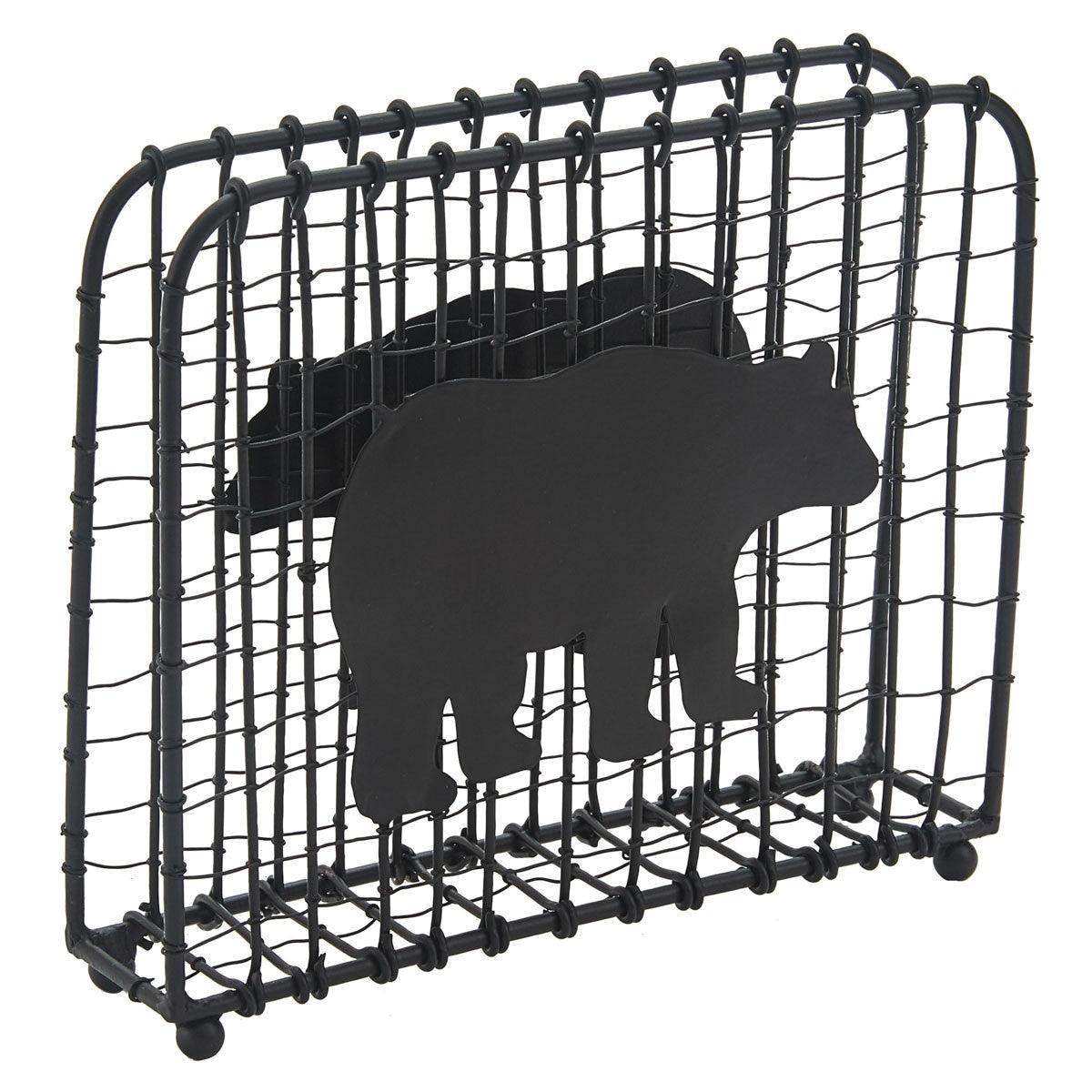 Black Bear Wire Luncheon Napkin Holder - Park Designs - The Fox Decor