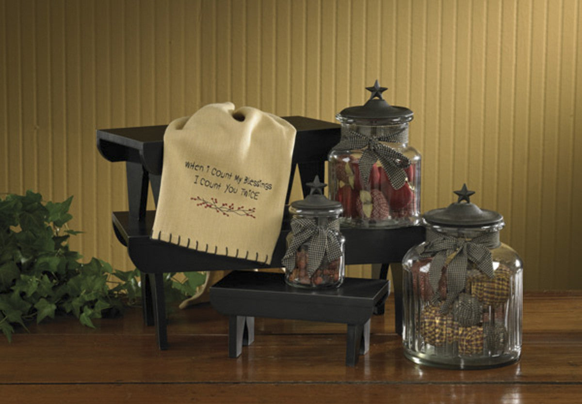 Black Star Glass Jars - 5.5"H Park Designs - The Fox Decor