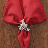Cardinal Napkin Rings Silver Finish - Set of 6 Park Designs - The Fox Decor