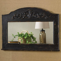 Mantle Top Mirror Aged Black - Park Designs - The Fox Decor