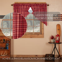 Braxton Scalloped Prairie Swag Curtain Set of 2 36x36x18 VHC Brands