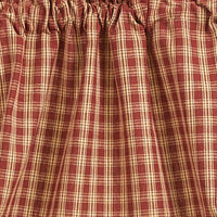 Sturbridge Wine Plaid Valance - Farmhouse 60x20 Park designs - The Fox Decor