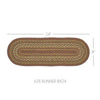 Tea Cabin Jute Braided Table Runner 8x24