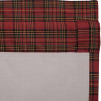 Tartan Red Plaid Valance Curtain 16x60 - The Fox Decor