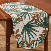 Patricia Heaton Home Palm Frond Braided Table Runner 36