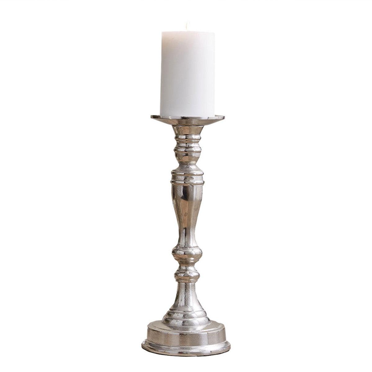 Silver Gena Pillar Holder - Short Park Designs - The Fox Decor
