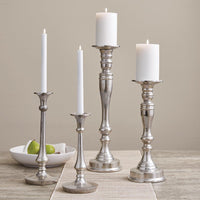 Silver Gena Pillar Holder - Short Park Designs - The Fox Decor