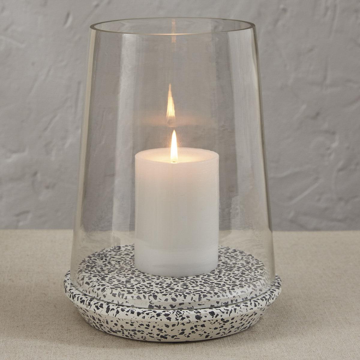 Black Terrazzo Hurricane - Park Designs - The Fox Decor