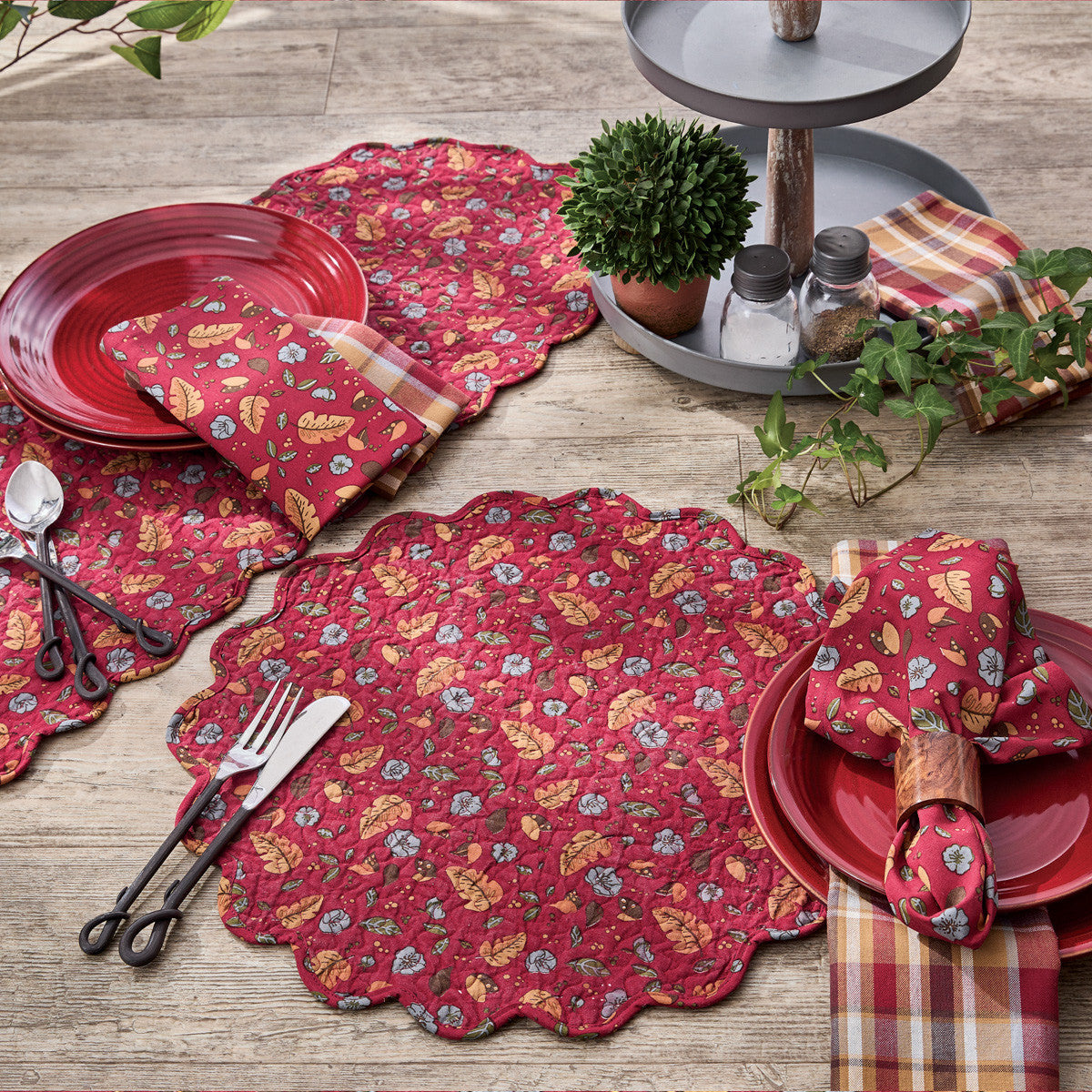 Coriander Placemat 15" Dia Set of 12 Park Designs - The Fox Decor