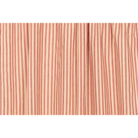 Sawyer Mill Red Ticking Stripe Tier Curtain Set of 2 L36xW36 VHC Brands