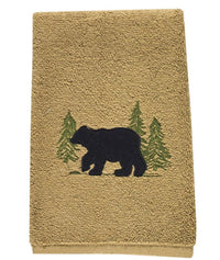 Black Bear Terry Fingertip Towel Set of 2 - Park Designs - The Fox Decor