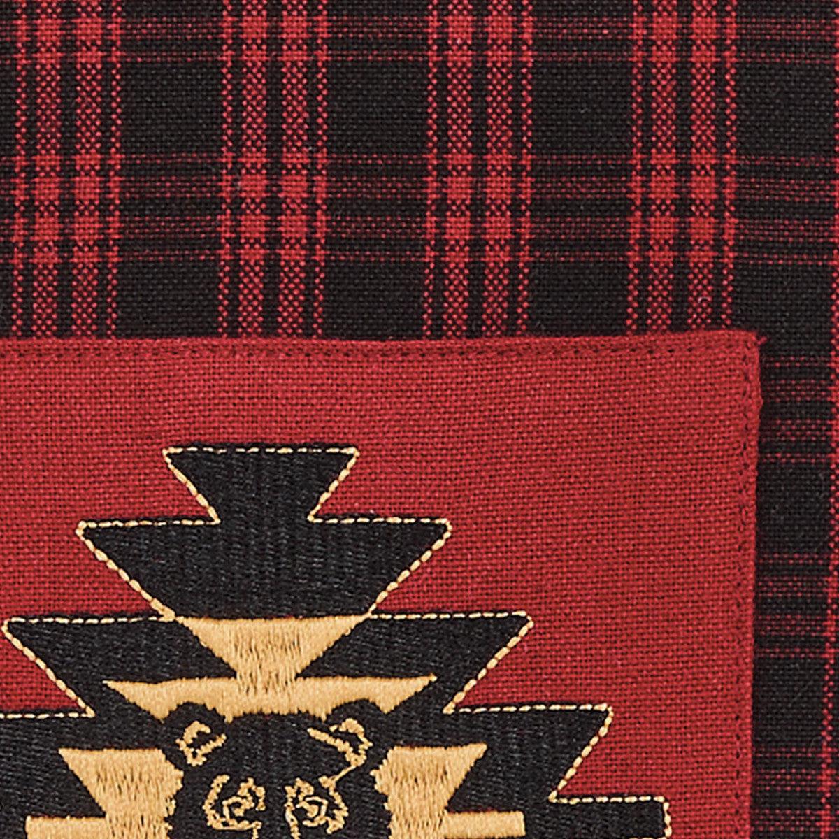Black Bear Red Dawn Bear Patch Dishtowel Set of 6 - Park Designs - The Fox Decor