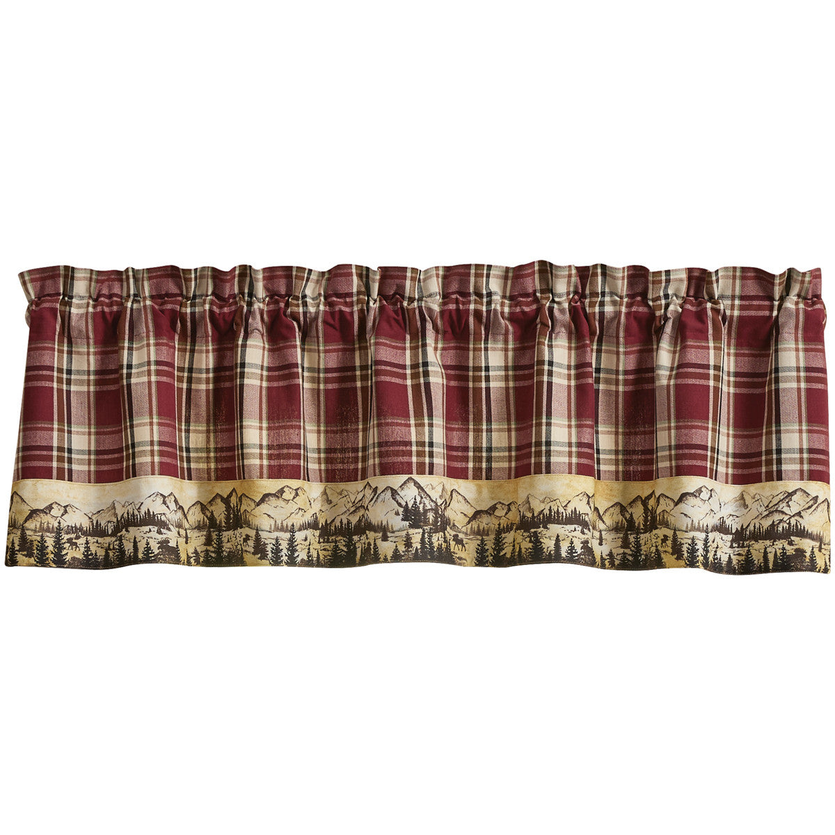 Culpepper Lined Bordered Valance 14" L Set of 2 - Park Designs - The Fox Decor