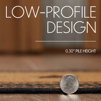 Farmhouse Jute Braided Rug Half Circle Stencil Stars Border 16.5