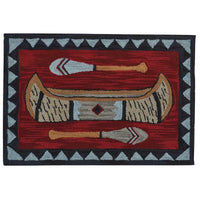 Wilderness Canoe Hooked Rug 2x3' Park Designs - The Fox Decor