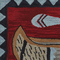 Wilderness Canoe Hooked Rug 2x3' Park Designs - The Fox Decor