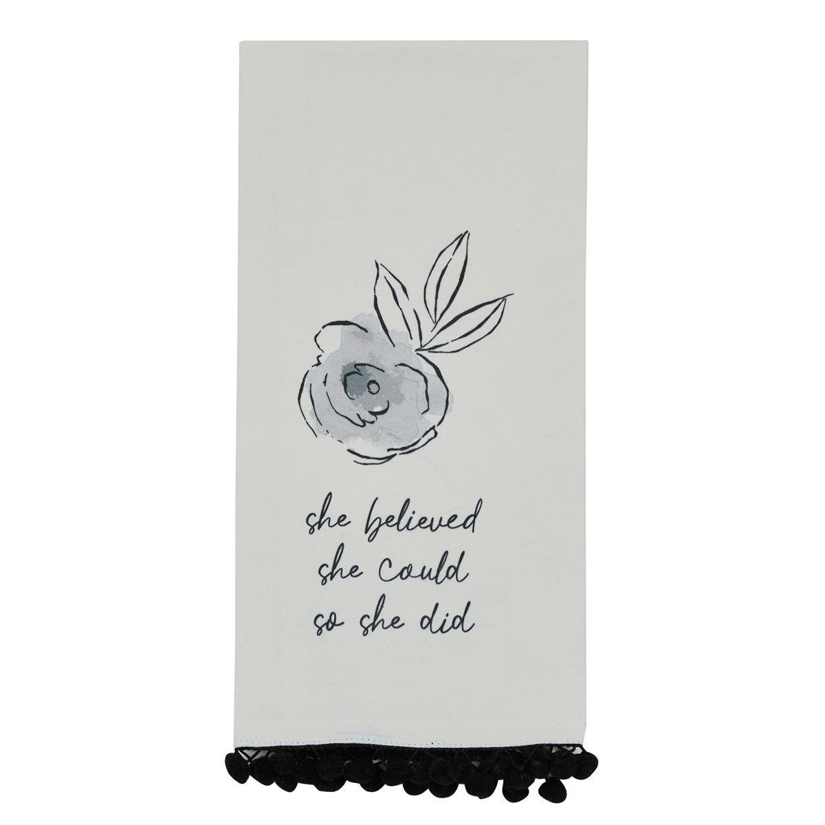 She Believed She Could Decorative Dishtowels - Set of 6 Park Designs - The Fox Decor