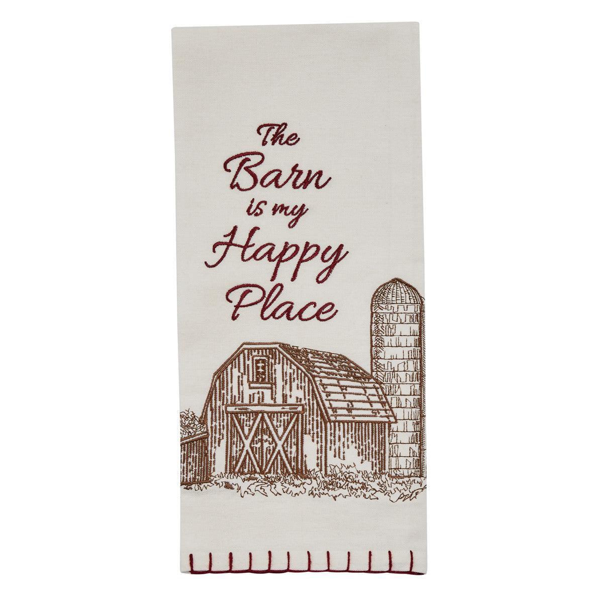 Barn Happy Place Dishtowels - Set of 6 Park Designs - The Fox Decor
