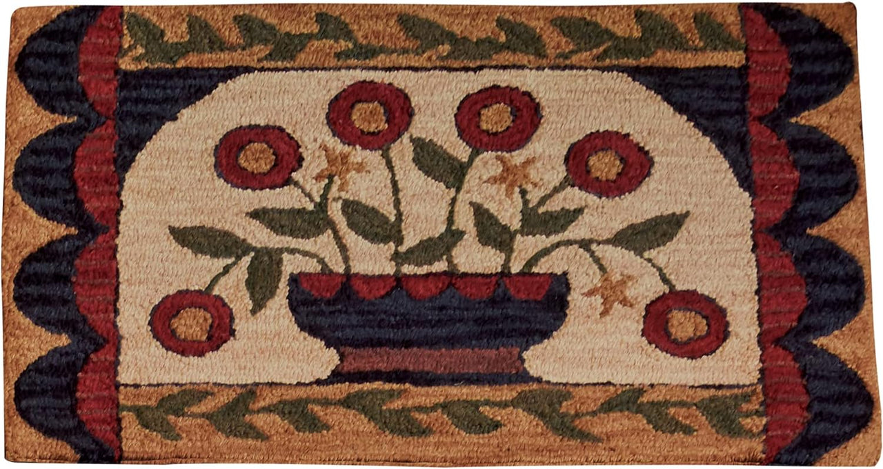 Flower Basket Hooked Rug - 24" x 36" Park Designs - The Fox Decor