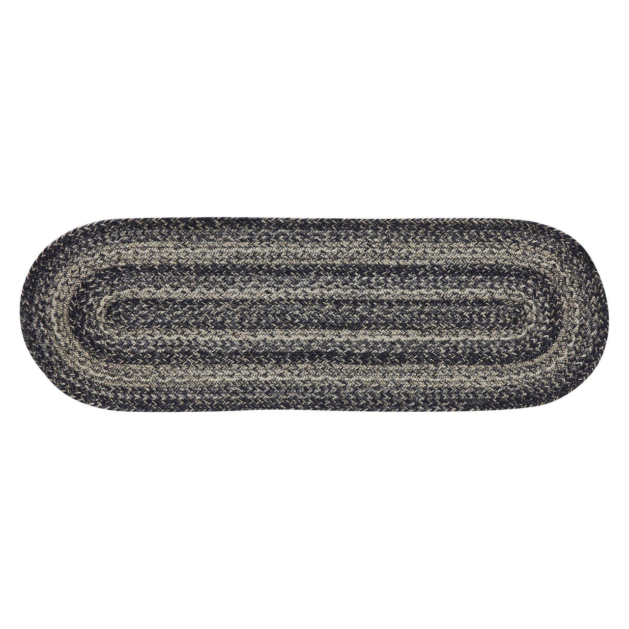 Sawyer Mill Black White Jute Oval Runner 12x36 - The Fox Decor