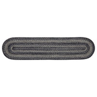 Sawyer Mill Black White Jute Oval Runner 12x48 - The Fox Decor