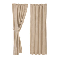 Sawyer Mill Charcoal Ticking Stripe Blackout Panel 84x40 VHC Brands