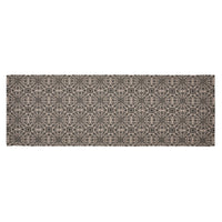 Custom House Black Tan Jacquard Runner 12x36 - The Fox Decor