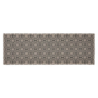 Custom House Black Tan Jacquard Runner 12x36 - The Fox Decor