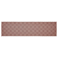 Custom House Burgundy Tan Jacquard Runner 12x48 - The Fox Decor