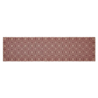 Custom House Burgundy Tan Jacquard Runner 12x48 - The Fox Decor