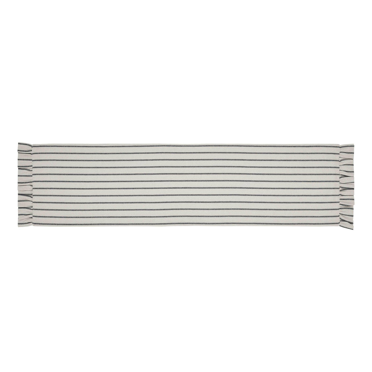 Kaila Ticking Stripe Ruffled Runner 12x48 - The Fox Decor