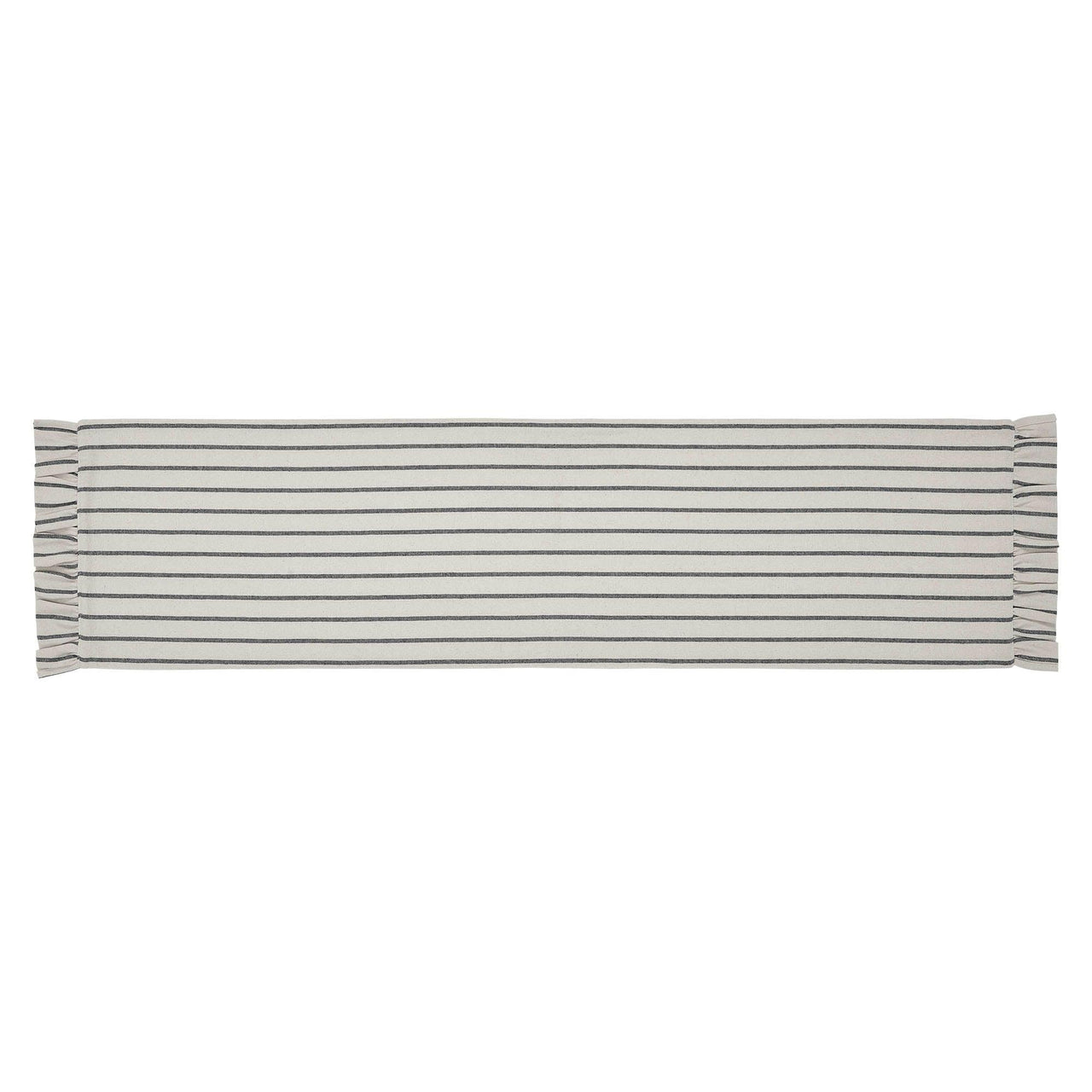 Kaila Ticking Stripe Ruffled Runner 12x48 - The Fox Decor