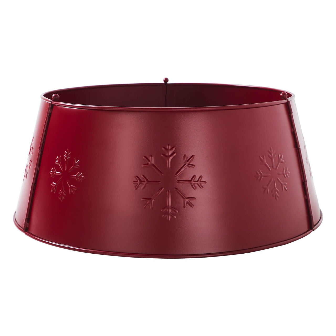 Snowflake Christmas Tree Collar Metal Burgundy 8x20x20 VHC Brands - The Fox Decor