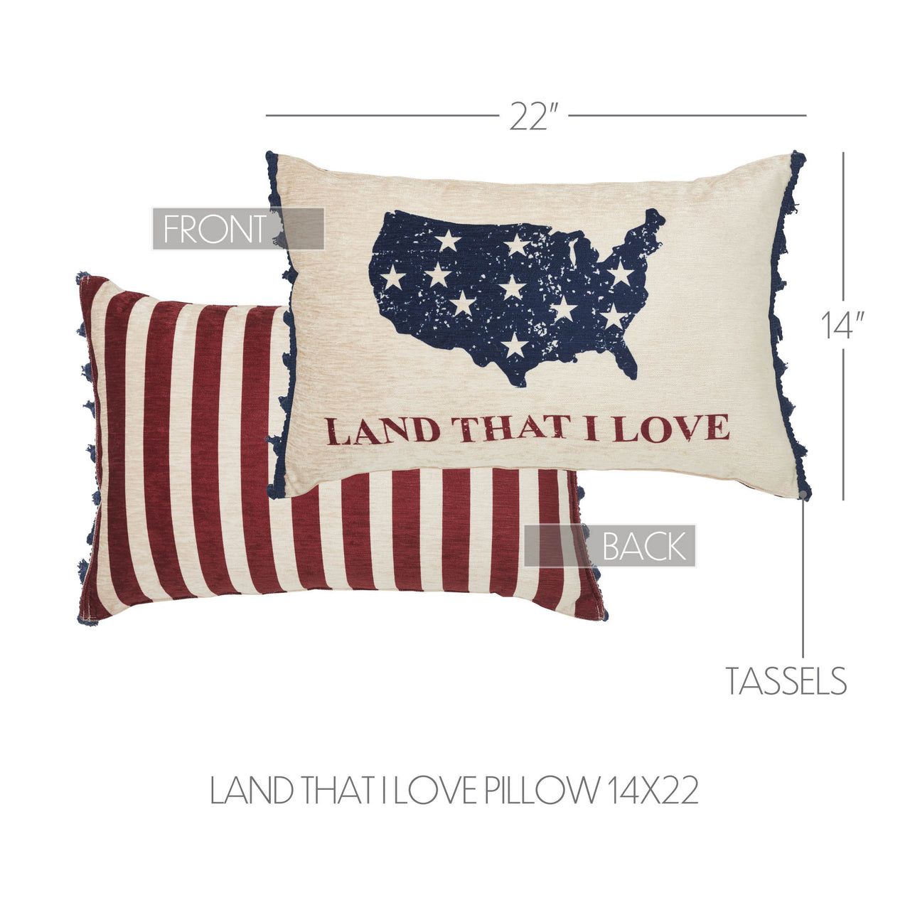 Land That I Love Pillow 14x22 VHC Brands