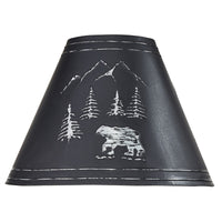 Black Bear Embossed Metal Lampshade 14