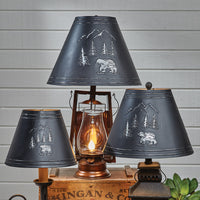 Black Bear Embossed Metal Lampshade 14