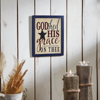God Shed His Grace On Thee Framed MDF Wall Sign 12x10 VHC Brands