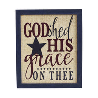 God Shed His Grace On Thee Framed MDF Wall Sign 12x10 VHC Brands