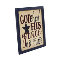 God Shed His Grace On Thee Framed MDF Wall Sign 12x10 VHC Brands