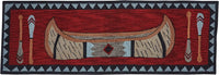 Wilderness Canoe Hooked Rug Runner- 24