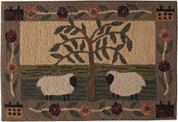 Willow and Sheep Hooked Rug - Park Designs - The Fox Decor