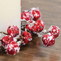 Joyful Red Jingle Bells w Snow Candle Ring 35 - The Fox Decor