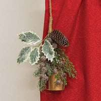 Icy Cheer Holly & Pine Bell Door Hanger - The Fox Decor