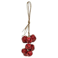 Red Jingle Bells Cluster on Jute - The Fox Decor