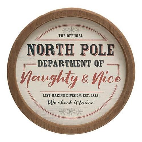 Department of Naughty & Nice Round Frame - The Fox Decor