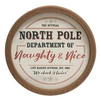 Department of Naughty & Nice Round Frame - The Fox Decor