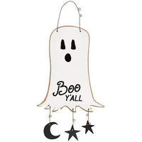 Boo Y'all Ghost Moon & Stars Hanger - The Fox Decor
